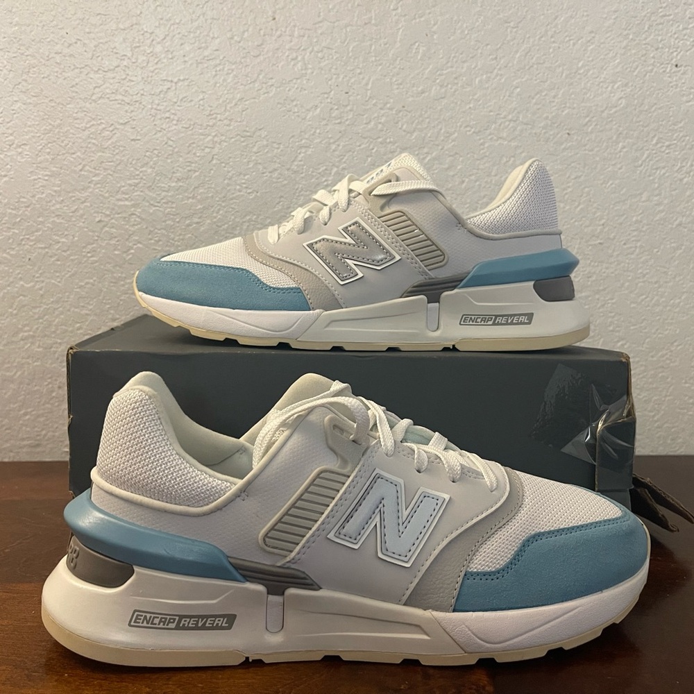 Wmns New Balance 997 'White Blue Grey' WS997GFK Women' Size 10